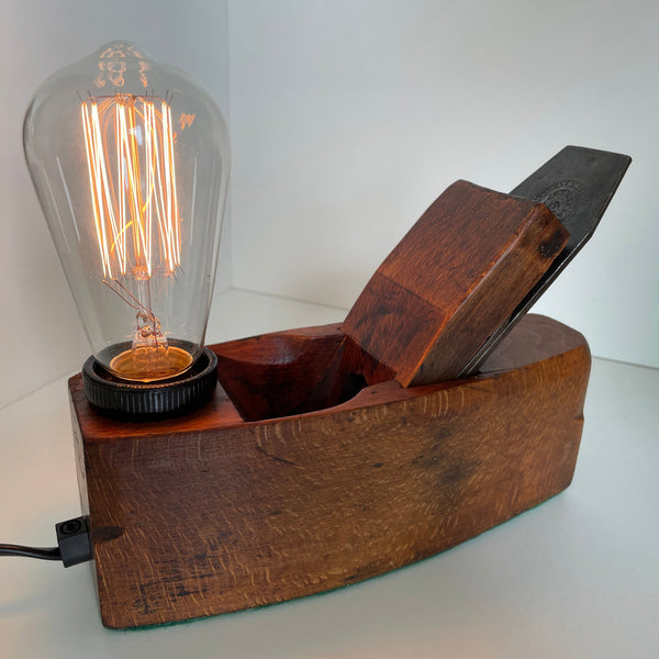 Shades at Grays Edison Lamp Edison Table Lamp - Wood plane series #26 handcrafted lighting made in new zealand