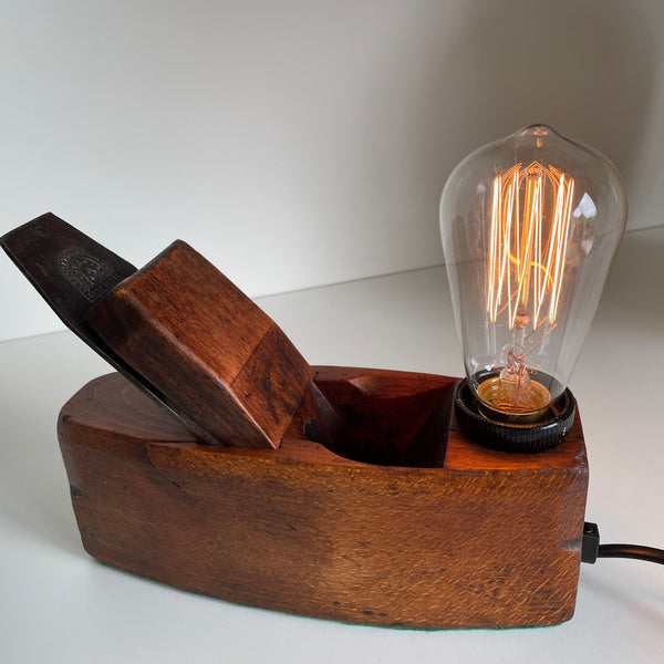 Shades at Grays Edison Lamp Edison Table Lamp - Wood plane series #26 handcrafted lighting made in new zealand