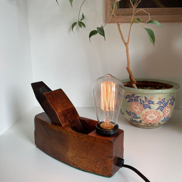 Shades at Grays Edison Lamp Edison Table Lamp - Wood plane series #26 handcrafted lighting made in new zealand