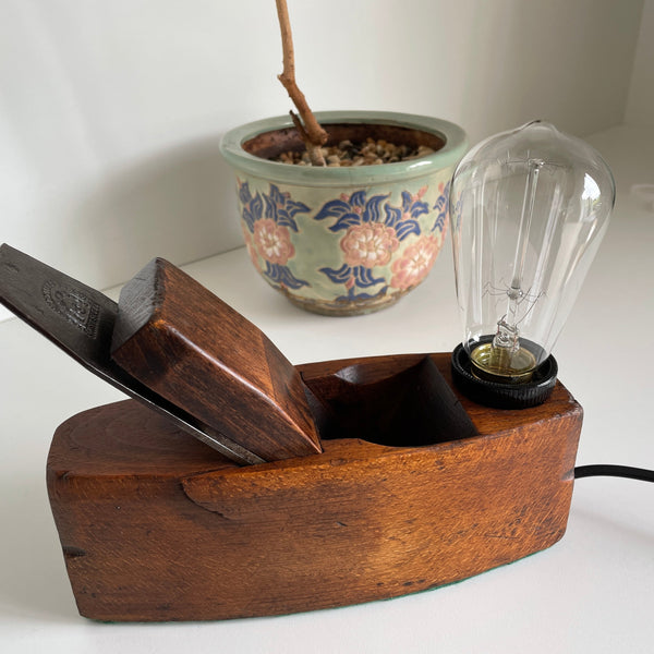 Shades at Grays Edison Lamp Edison Table Lamp - Wood plane series #26 handcrafted lighting made in new zealand