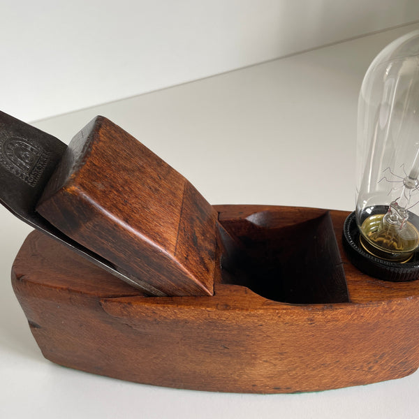 Shades at Grays Edison Lamp Edison Table Lamp - Wood plane series #26 handcrafted lighting made in new zealand