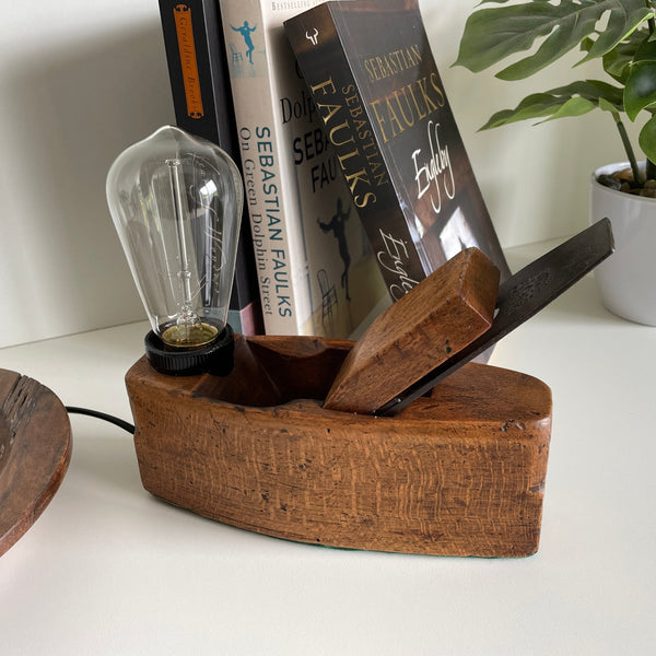 Shades at Grays Edison Lamp Edison Table Lamp - Wood plane series #25 handcrafted lighting made in new zealand