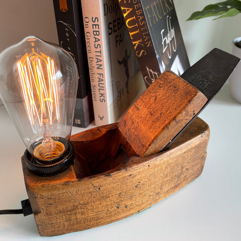 Shades at Grays Edison Lamp Edison Table Lamp - Wood plane series #25 handcrafted lighting made in new zealand