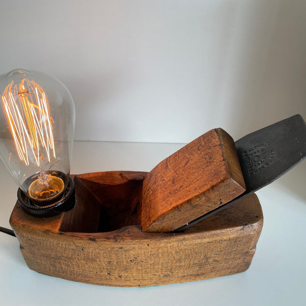 Shades at Grays Edison Lamp Edison Table Lamp - Wood plane series #25 handcrafted lighting made in new zealand