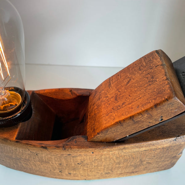 Shades at Grays Edison Lamp Edison Table Lamp - Wood plane series #25 handcrafted lighting made in new zealand