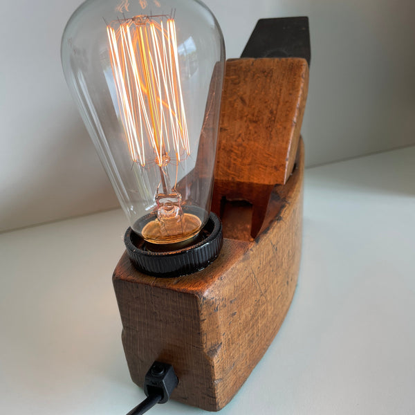 Shades at Grays Edison Lamp Edison Table Lamp - Wood plane series #25 handcrafted lighting made in new zealand