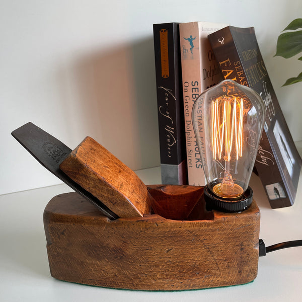 Shades at Grays Edison Lamp Edison Table Lamp - Wood plane series #25 handcrafted lighting made in new zealand