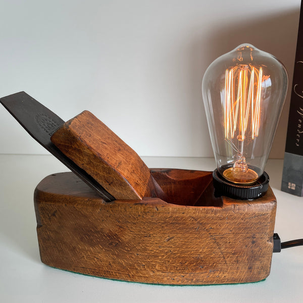 Shades at Grays Edison Lamp Edison Table Lamp - Wood plane series #25 handcrafted lighting made in new zealand