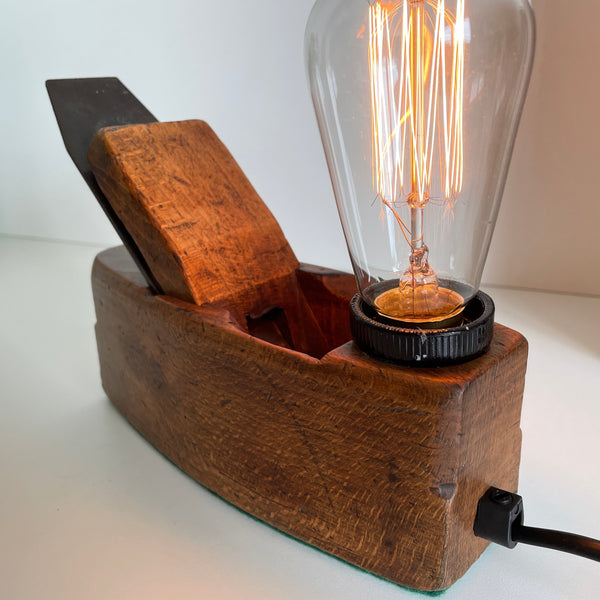 Shades at Grays Edison Lamp Edison Table Lamp - Wood plane series #25 handcrafted lighting made in new zealand