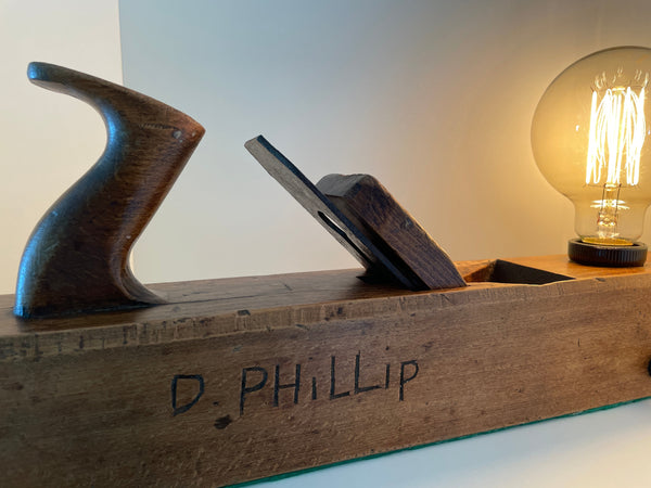 Shades at Grays Edison Lamp Edison Table Lamp - Wood plane series #28 handcrafted lighting made in new zealand
