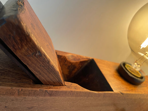 Shades at Grays Edison Lamp Edison Table Lamp - Wood plane series #28 handcrafted lighting made in new zealand