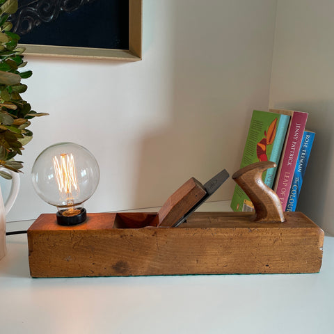 Shades at Grays Edison Lamp Edison Table Lamp - Wood plane series #6 handcrafted lighting made in new zealand