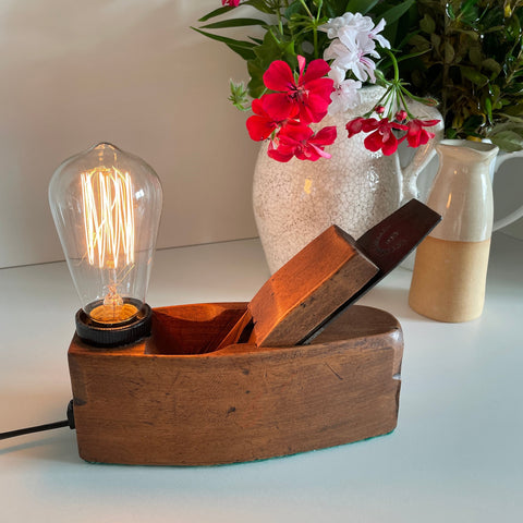 Shades at Grays Edison Lamp Edison Table Lamp - Wood plane series #38 handcrafted lighting made in new zealand