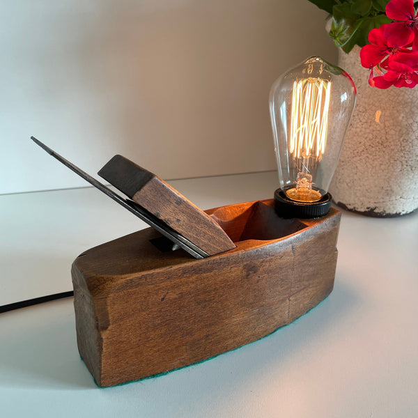 Shades at Grays Edison Lamp Edison Table Lamp - Wood plane series #38 handcrafted lighting made in new zealand