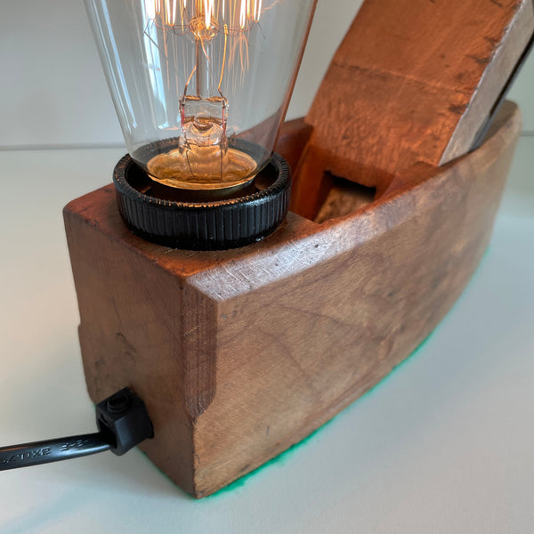 Shades at Grays Edison Lamp Edison Table Lamp - Wood plane series #37 handcrafted lighting made in new zealand