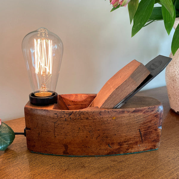 Shades at Grays Edison Lamp Edison Table Lamp - Wood plane series #34 handcrafted lighting made in new zealand