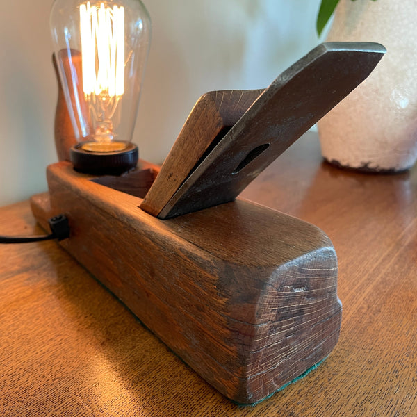Shades at Grays Edison Lamp Edison Table Lamp - Wood plane series #36 handcrafted lighting made in new zealand