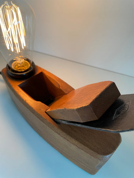 Shades at Grays Edison Lamp Edison Table Lamp - Wood plane series #32 handcrafted lighting made in new zealand