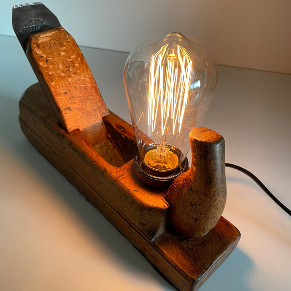 Shades at Grays Edison Lamp Edison Table Lamp - Wood plane series #30 handcrafted lighting made in new zealand