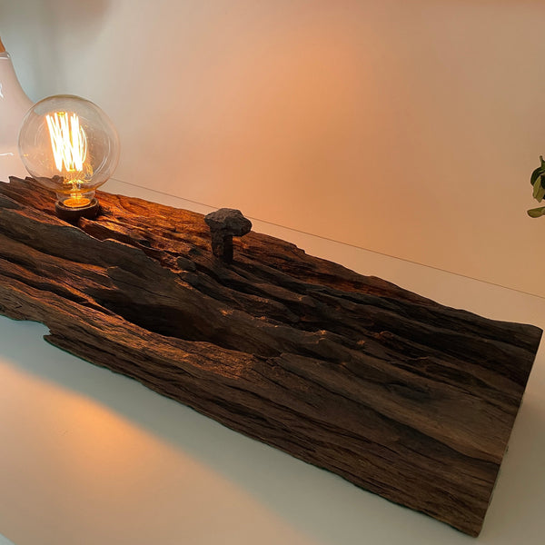 Shades at Grays Lighting Edison Table Lamp - Railway sleeper #64 handcrafted lighting made in new zealand