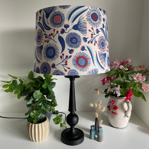 Shades at Grays Lampshades Proust Gum Blossom fabric lampshade handcrafted lighting made in new zealand