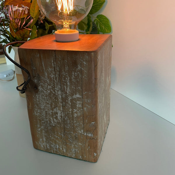 Shades at Grays Edison Lamp Edison Table Lamp - Totara Post #14 handcrafted lighting made in new zealand