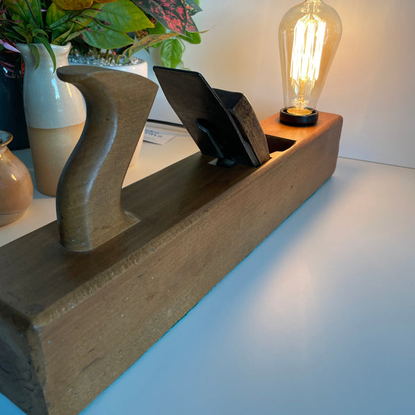 Shades at Grays Edison Lamp Edison Table Lamp - Wood plane series #35 handcrafted lighting made in new zealand