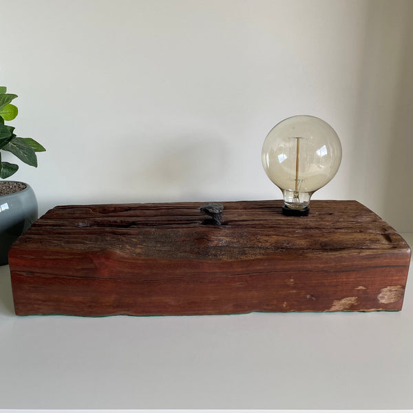 Shades at Grays Lighting Edison Table Lamp - Railway sleeper #69 handcrafted lighting made in new zealand