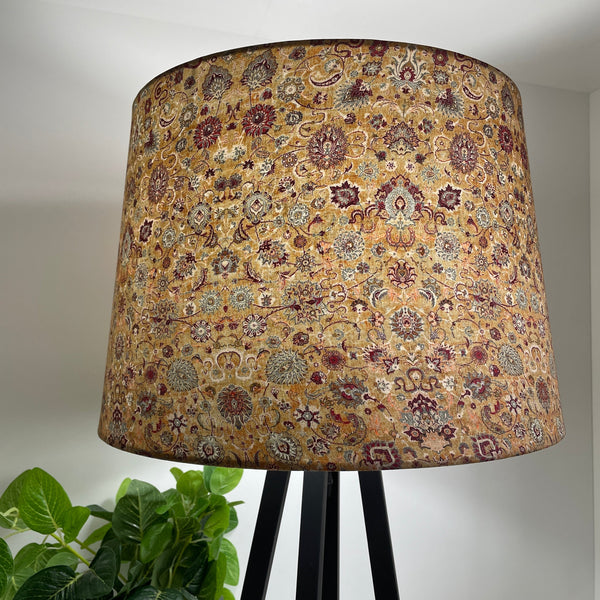 Shades at Grays Black tripod table lamp, eastern paisley handcrafted lighting made in new zealand