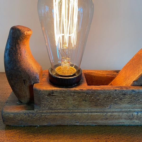 Shades at Grays Edison Lamp Edison Timber Table Lamp - Wood plane series #40 handcrafted lighting made in new zealand