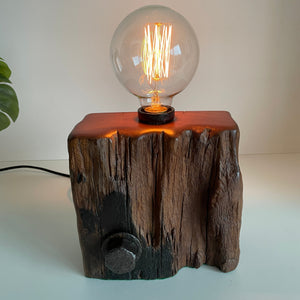 Shades at Grays Lighting Edison Timber Table Lamp - Wharf series #75 handcrafted lighting made in new zealand