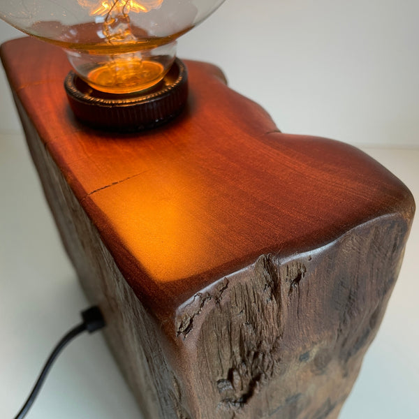 Shades at Grays Lighting Edison Timber Table Lamp - Wharf series #75 handcrafted lighting made in new zealand