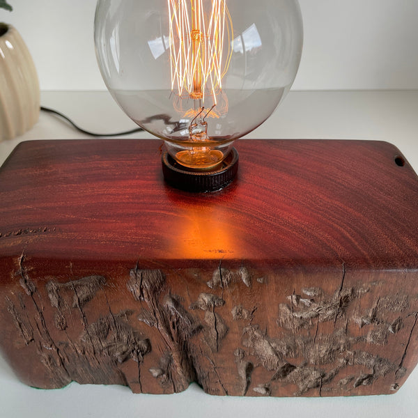 Shades at Grays Lighting Edison Wood Table Lamp - Railway sleeper #79 handcrafted lighting made in new zealand