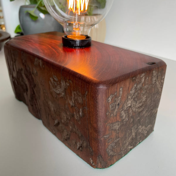 Shades at Grays Lighting Edison Wood Table Lamp - Railway sleeper #79 handcrafted lighting made in new zealand