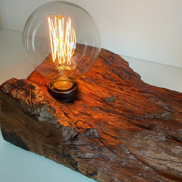 Shades at Grays Lighting Edison Timber Table Lamp - Wharf series #76 handcrafted lighting made in new zealand