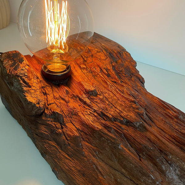 Shades at Grays Lighting Edison Timber Table Lamp - Wharf series #76 handcrafted lighting made in new zealand