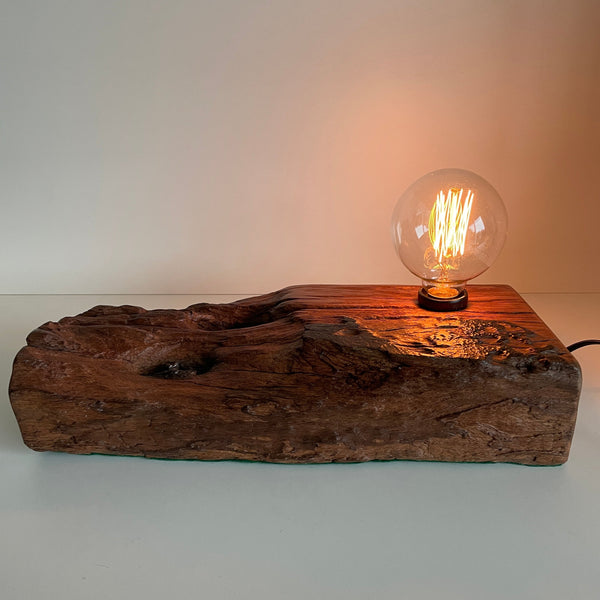 Shades at Grays Lighting Edison Timber Table Lamp - Wharf series #78 handcrafted lighting made in new zealand