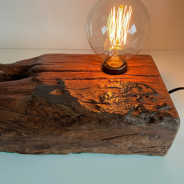 Shades at Grays Lighting Edison Timber Table Lamp - Wharf series #78 handcrafted lighting made in new zealand