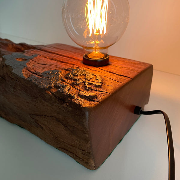 Shades at Grays Lighting Edison Timber Table Lamp - Wharf series #78 handcrafted lighting made in new zealand