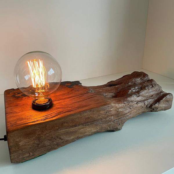 Shades at Grays Lighting Edison Timber Table Lamp - Wharf series #78 handcrafted lighting made in new zealand