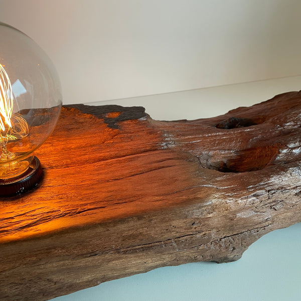 Shades at Grays Lighting Edison Timber Table Lamp - Wharf series #78 handcrafted lighting made in new zealand