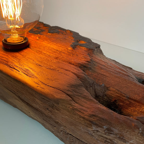 Shades at Grays Lighting Edison Timber Table Lamp - Wharf series #78 handcrafted lighting made in new zealand