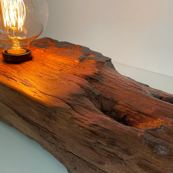 Shades at Grays Lighting Edison Timber Table Lamp - Wharf series #78 handcrafted lighting made in new zealand