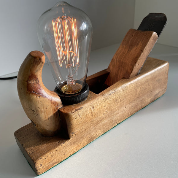 Shades at Grays Edison Lamp Edison Table Lamp - Wood plane series #43 handcrafted lighting made in new zealand
