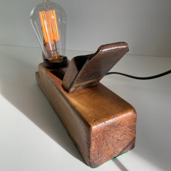 Shades at Grays Edison Lamp Edison Table Lamp - Wood plane series #43 handcrafted lighting made in new zealand