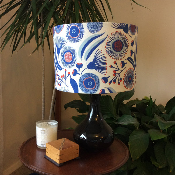 Shades at Grays Lampshades Proust Gum Blossom fabric lampshade handcrafted lighting made in new zealand