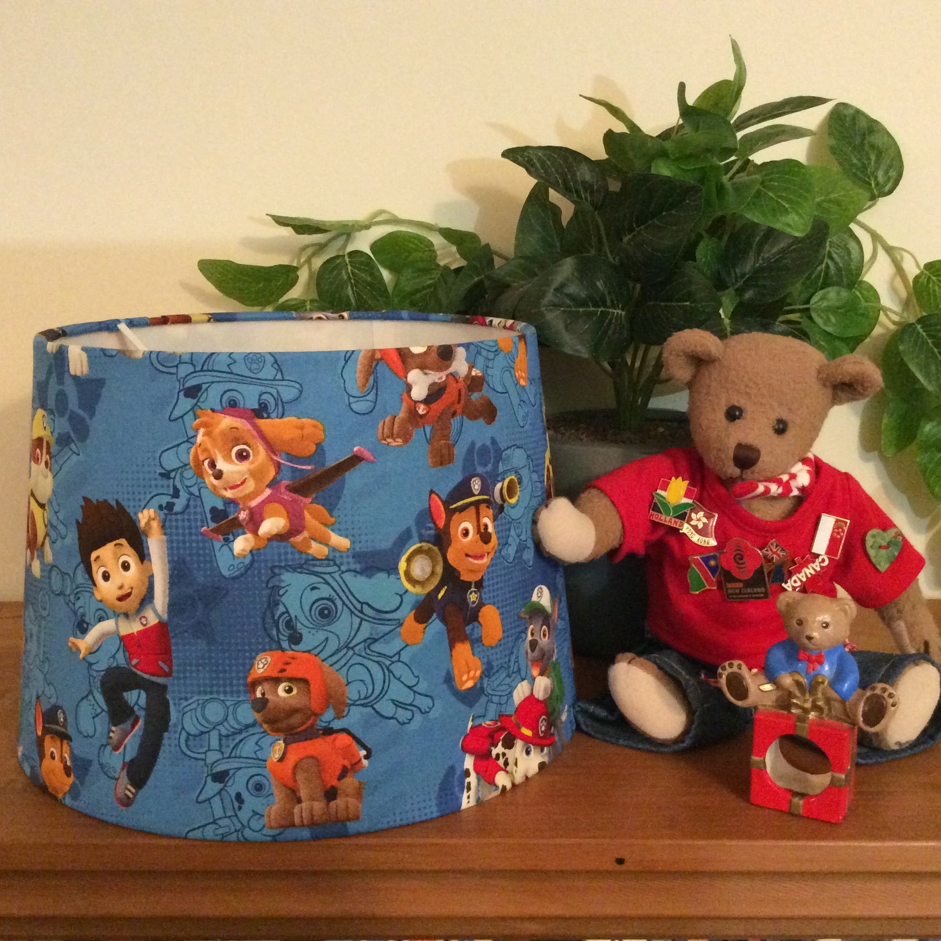 Shades at Grays Childrens lampshade Paw patrol lampshade handcrafted lighting made in new zealand