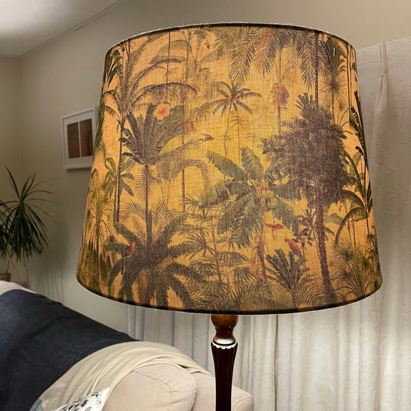 Shades at Grays Lampshades Jungle palm trees lampshade handcrafted lighting made in new zealand