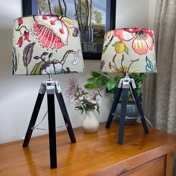 Shades at Grays Lampshades Magenta floral lampshade handcrafted lighting made in new zealand