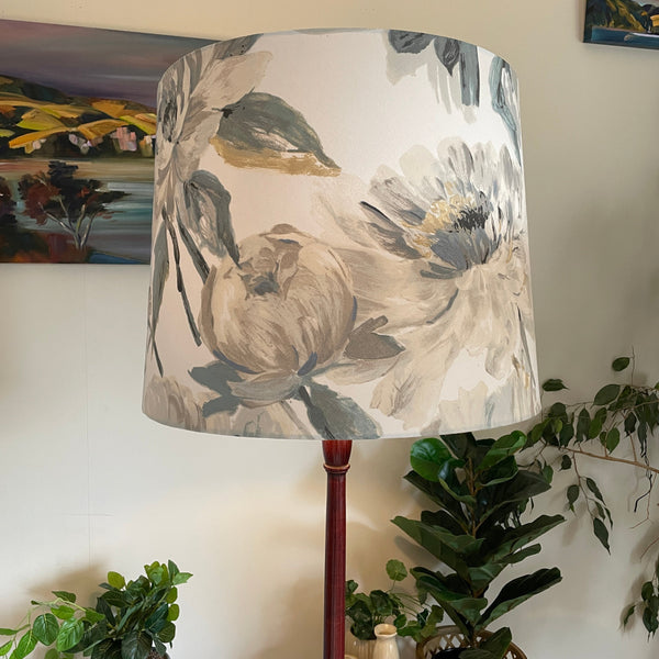 Shades at Grays Lampshades Wide Tapered Shade in two tone roses CHALK handcrafted lighting made in new zealand